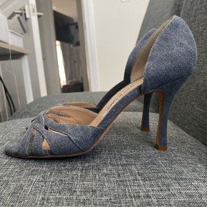 Manolo Blahnik Denim Heel